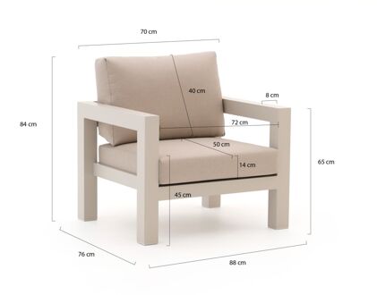 Bellagio Campazzo lounge tuinstoel - Laagste prijsgarantie! Taupe