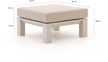 Bellagio Campazzo lounge voetenbank 85x85x32cm - Laagste prijsgarantie! Taupe