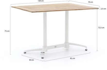 Bellagio Canzo klaptafel 120x70x73cm - Laagste prijsgarantie! Bruin