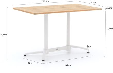 Bellagio Canzo klaptafel 120x70x75cm - Laagste prijsgarantie! Bruin