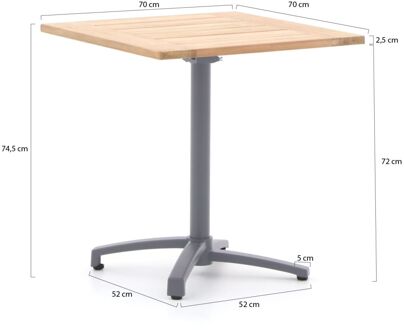 Bellagio Canzo klaptafel 70x70x75cm - Laagste prijsgarantie! Bruin