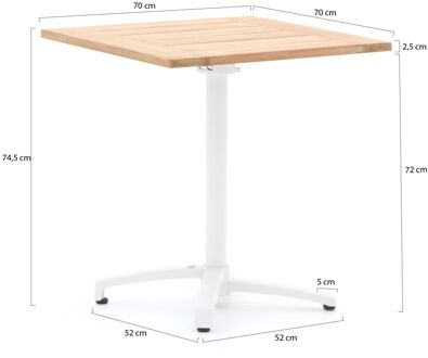 Bellagio Canzo klaptafel 70x70x75cm - Laagste prijsgarantie! Bruin