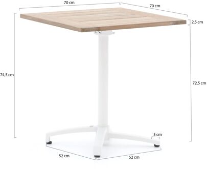 Bellagio Canzo klaptafel 70x70x75cm - Laagste prijsgarantie! Wit
