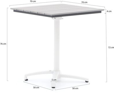 Bellagio Canzo klaptafel 70x70x76cm - Laagste prijsgarantie! Grijs