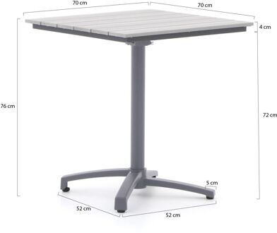 Bellagio Canzo klaptafel 70x70x76cm - Laagste prijsgarantie! Grijs
