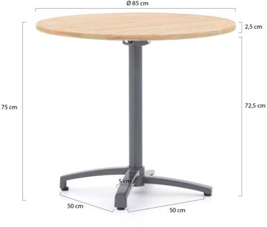 Bellagio Canzo klaptafel ø 85cm (h:75cm) - Laagste prijsgarantie! Bruin