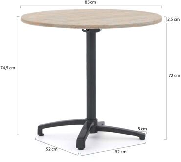 Bellagio Canzo klaptafel ø 85cm (h:75cm) - Laagste prijsgarantie! Grijs