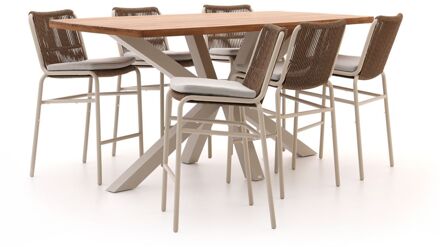 Bellagio Caronia/Induno Deens Ovaal 220cm barset 7-delig stapelbaar - Laagste prijsgarantie! Bruin