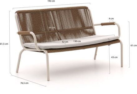 Bellagio Caronia lounge tuinbank 2-zits 150cm stapelbaar - Laagste prijsgarantie! Taupe