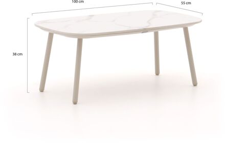 Bellagio Caronia lounge tuintafel 100x55x38cm - Laagste prijsgarantie! Taupe