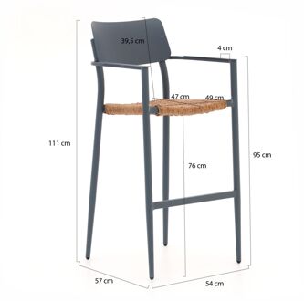 Bellagio Cino 175cm barset 5-delig stapelbaar - Laagste prijsgarantie! Blauw