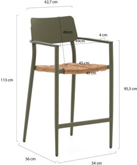 Bellagio Cino barstoel stapelbaar - Laagste prijsgarantie! Groen