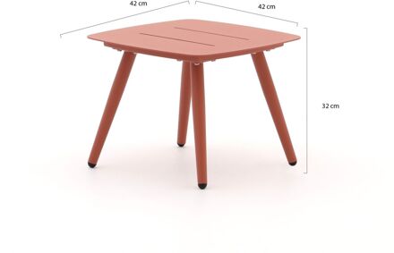 Bellagio Cino lounge tuintafel 42x42x32cm - Laagste prijsgarantie! Oranje