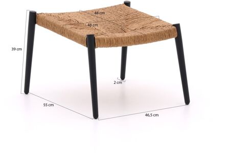 Bellagio Cino lounge voetenbank 55x55cm - Laagste prijsgarantie! Grijs