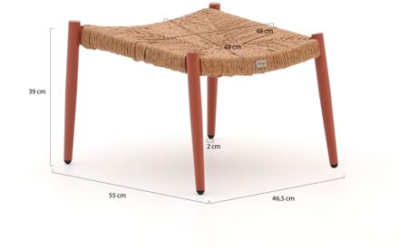 Bellagio Cino lounge voetenbank 55x55cm - Laagste prijsgarantie! Rood