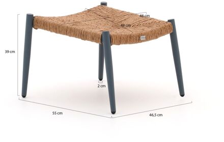 Bellagio Cino lounge voetenbank 55x55cm - Laagste prijsgarantie! Taupe