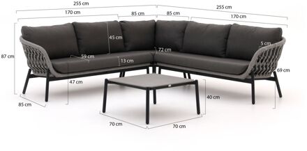 Bellagio Cupello hoek loungeset 4-delig - Laagste prijsgarantie! Grijs