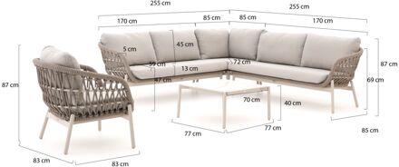 Bellagio Cupello hoek loungeset 5-delig 6-zits - Laagste prijsgarantie! Taupe