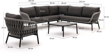 Bellagio Cupello hoek loungeset 5-delig - Laagste prijsgarantie! Grijs