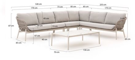 Bellagio Cupello hoek loungeset 5-delig - Laagste prijsgarantie! Taupe