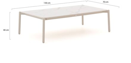 Bellagio Cupello lounge tuintafel 130x70x40cm - Laagste prijsgarantie! Taupe