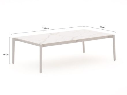 Bellagio Cupello lounge tuintafel 130x70x40cm - Laagste prijsgarantie! Wit