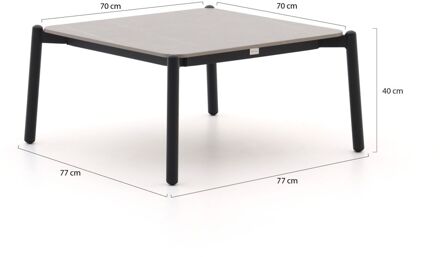 Bellagio Cupello lounge tuintafel 77x77x40cm - Laagste prijsgarantie! Grijs