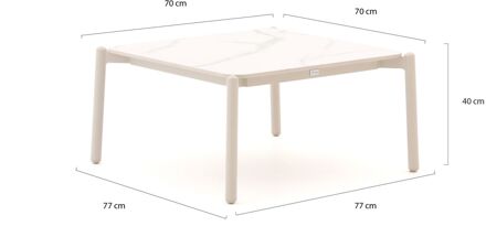 Bellagio Cupello lounge tuintafel 77x77x40cm - Laagste prijsgarantie! Taupe