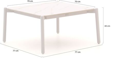 Bellagio Cupello lounge tuintafel 77x77x40cm - Laagste prijsgarantie! Wit