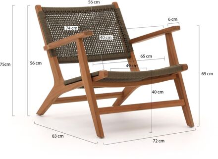 Bellagio Elcito lounge tuinstoel - Laagste prijsgarantie! Groen