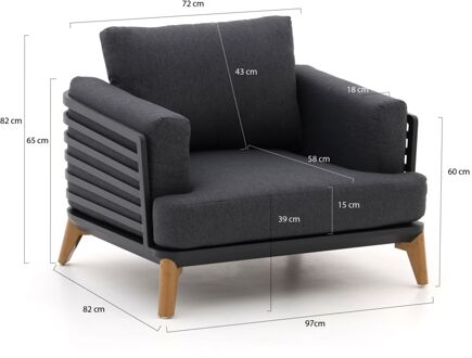 Bellagio Esenta lounge tuinstoel - Laagste prijsgarantie! Grijs