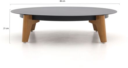 Bellagio Esenta lounge tuintafel ø86 (h:21cm)/ø 68 (h:19cm) - Laagste prijsgarantie! Grijs
