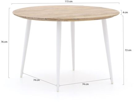 Bellagio Falcade dining tuintafel ø 115cm - Laagste prijsgarantie! Bruin