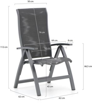 Bellagio Fermo/Bova balkonset 3-delig verstelbaar - Laagste prijsgarantie! Grijs