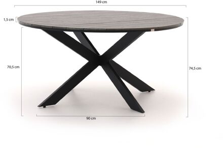 Bellagio Fidenza dining tuintafel ø149cm - Laagste prijsgarantie! Zwart