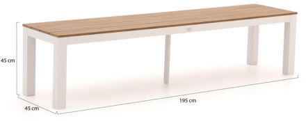 Bellagio Fidenza picknickbank 195x45x45cm - Laagste prijsgarantie! Wit