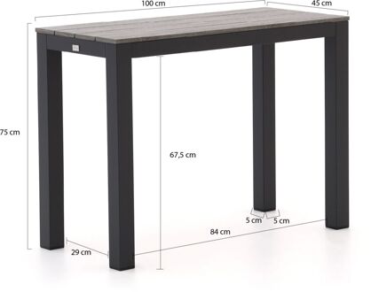 Bellagio Fidenza sidetable 100x45x75cm - Laagste prijsgarantie! Grijs