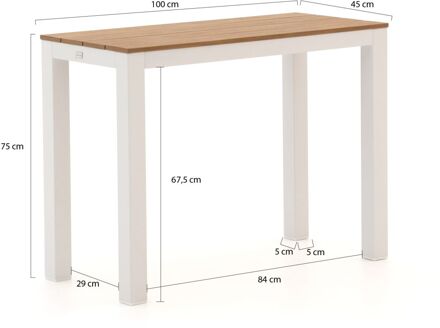 Bellagio Fidenza sidetable 100x45x75cm - Laagste prijsgarantie! Wit