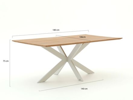 Bellagio Furato dining tuintafel 180x106cm - Laagste prijsgarantie! Bruin