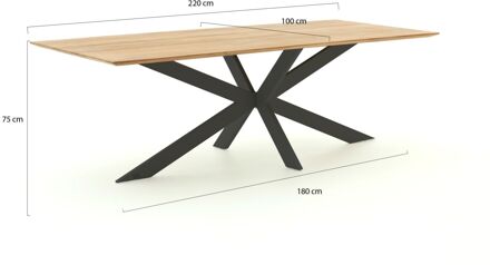 Bellagio Furato dining tuintafel 220x100cm - Laagste prijsgarantie! Bruin