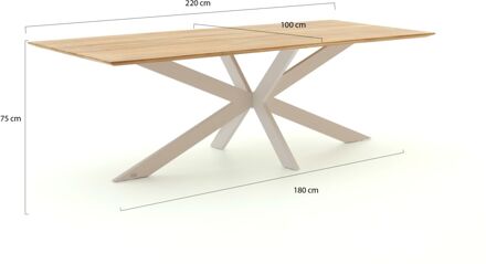 Bellagio Furato dining tuintafel 220x100cm - Laagste prijsgarantie! Bruin