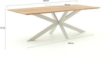 Bellagio Furato dining tuintafel 220x100cm - Laagste prijsgarantie! Bruin