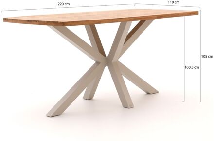 Bellagio Induno Deens Ovaal bartafel 220x110x105cm - Laagste prijsgarantie! Bruin