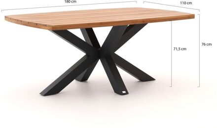 Bellagio Induno Deens Ovaal dining tuintafel 180x110cm - Laagste prijsgarantie! Bruin