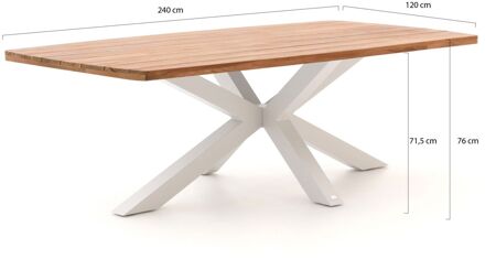 Bellagio Induno Deens Ovaal dining tuintafel 240x120cm - Laagste prijsgarantie! Wit