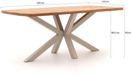 Bellagio Induno Deens Ovaal high dining tuintafel 220x110x95cm - Laagste prijsgarantie! Taupe