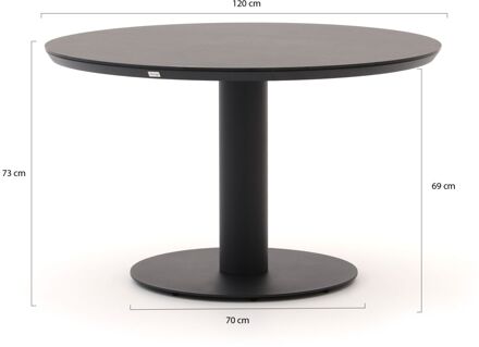 Bellagio La Fonte dining tuintafel ø 120cm - Laagste prijsgarantie! Grijs