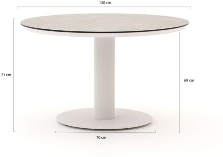Bellagio La Fonte dining tuintafel ø 120cm - Laagste prijsgarantie! Grijs