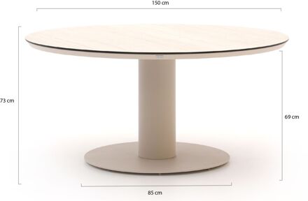 Bellagio La Fonte dining tuintafel ø 150cm - Laagste prijsgarantie! Taupe
