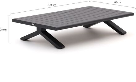 Bellagio La Tomba lounge tuintafel 80x135cm - Laagste prijsgarantie! Grijs